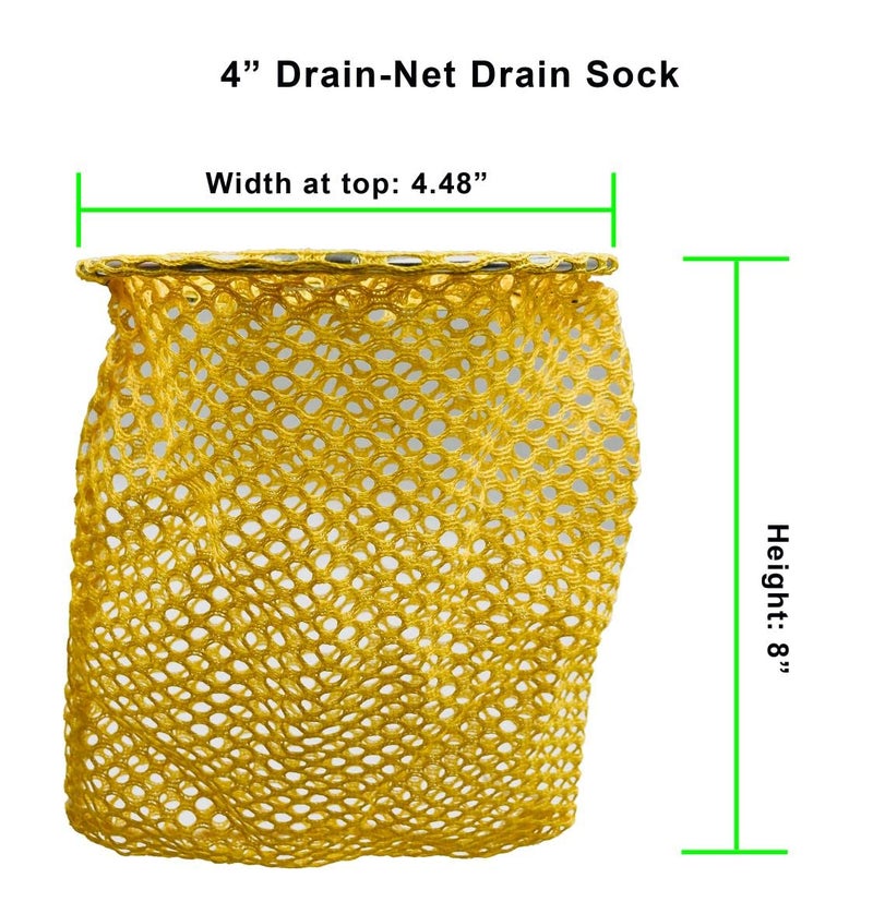 Drain-Net 4" Reusable Mesh Strainer for Floor Drains, Drain-Net Drain Socks for Commercial drains - Image 2